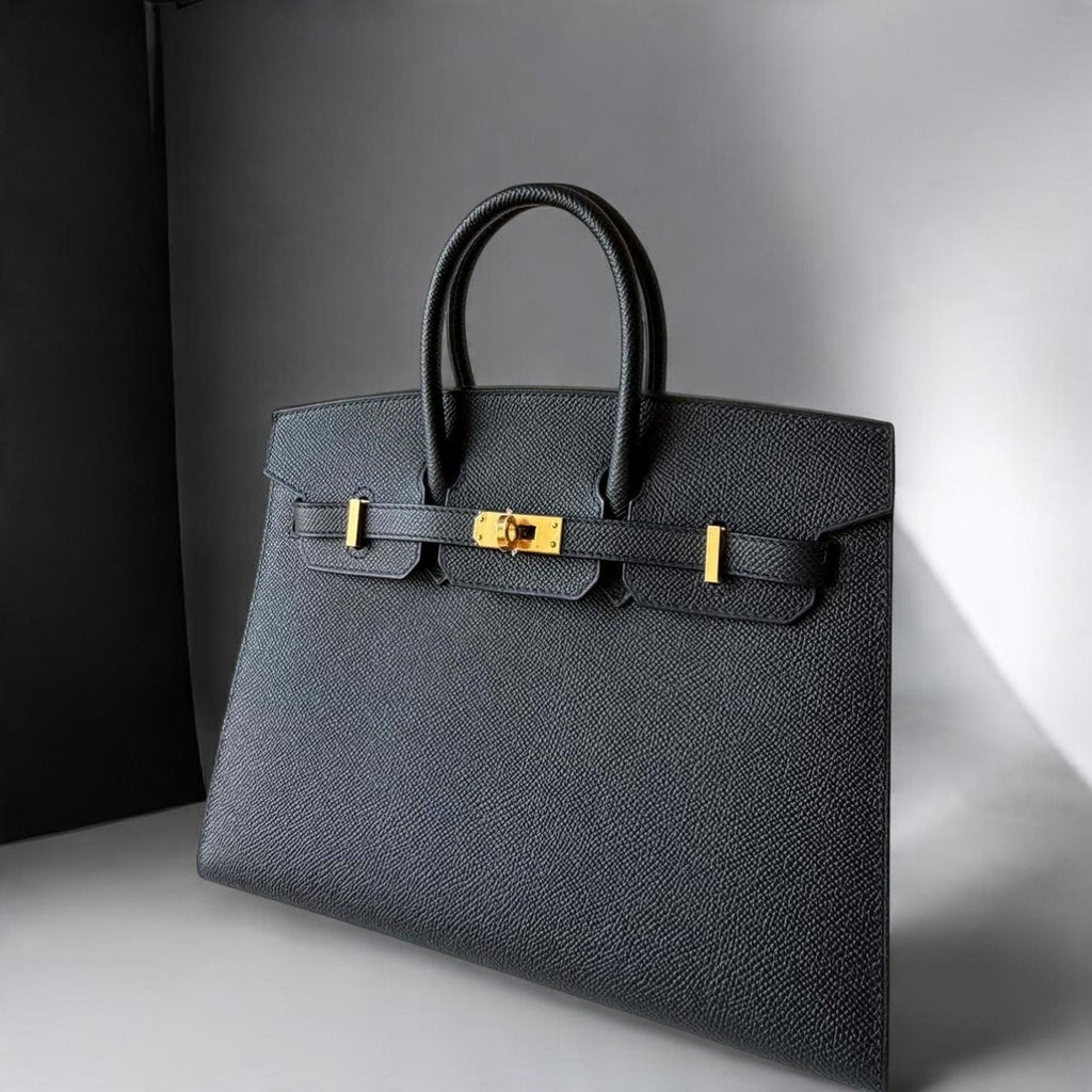 Hermès Birkin 35 Epsom Noir – vista frontale 1