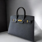 Hermès Birkin 35 Epsom Noir – vista frontale 1