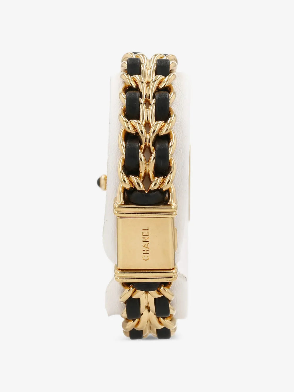 Chanel Première Watch – Gold-Tone & Black Leather Chain
