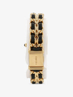 Chanel Première Watch – Gold-Tone & Black Leather Chain