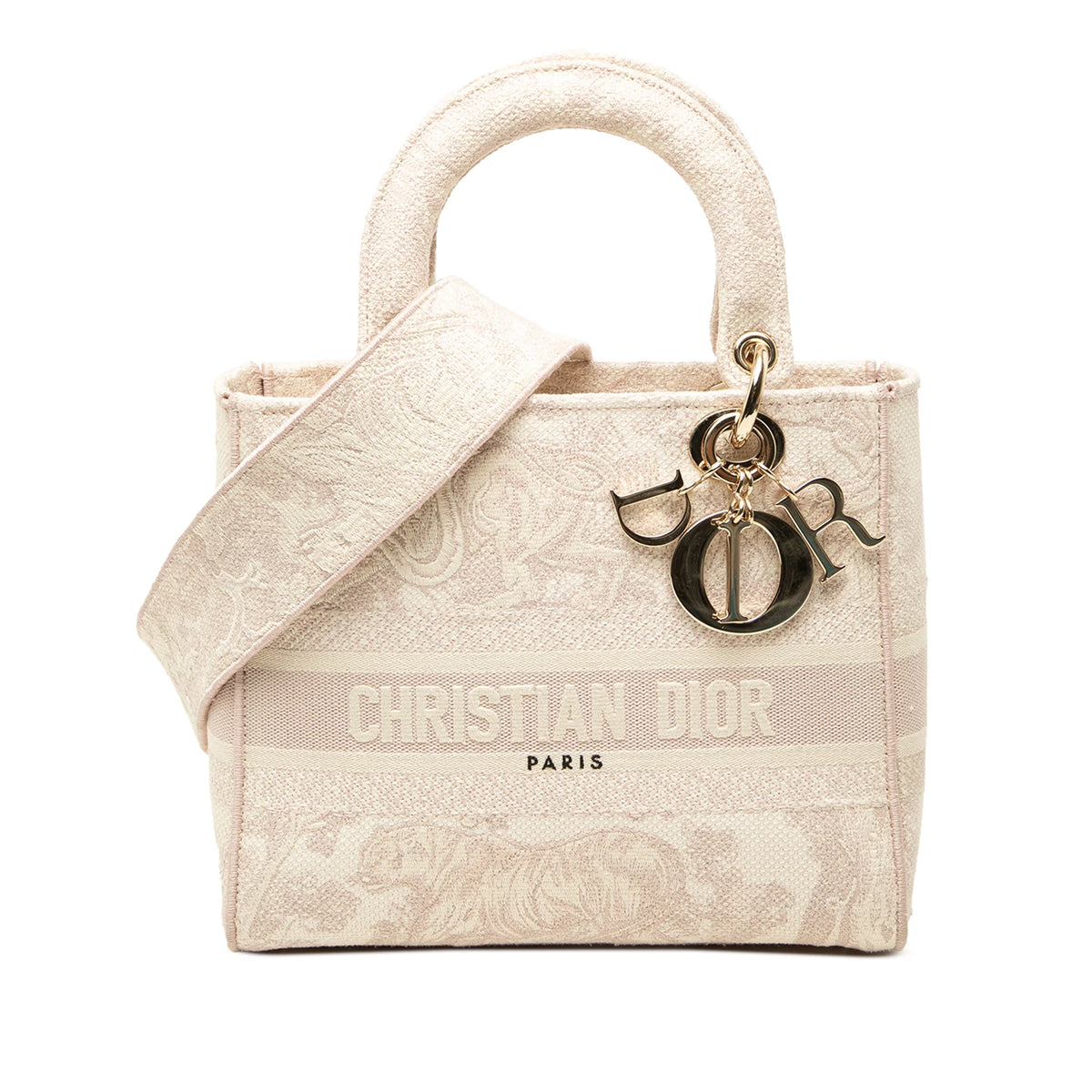 Christian Dior Lady D-Lite Jacquard Écru - Vista frontale