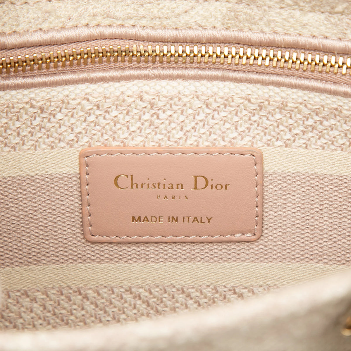 Christian Dior Lady D-Lite Jacquard Écru - Etichetta autenticità