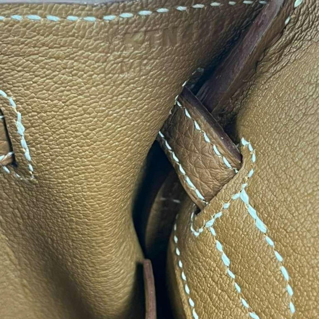 Hermès Birkin 30 Togo Étoupe – dettaglio cuciture