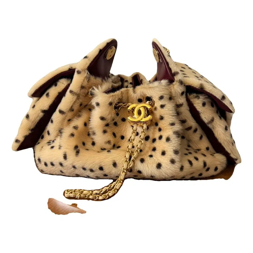 Chanel bucket bag pelliccia maculata – vista interno