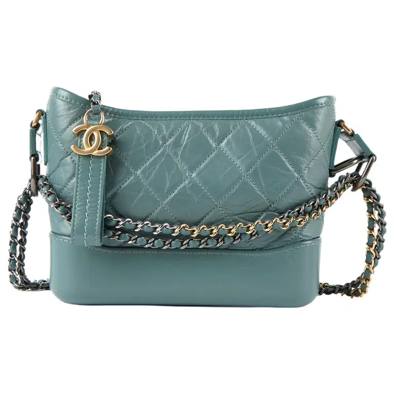 Borsa Chanel Gabrielle blu fronte