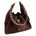 Chanel Hobo Bag camoscio marrone - fronte