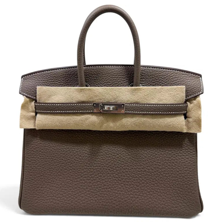 Hermès Birkin 25 Etoupe – vista frontale