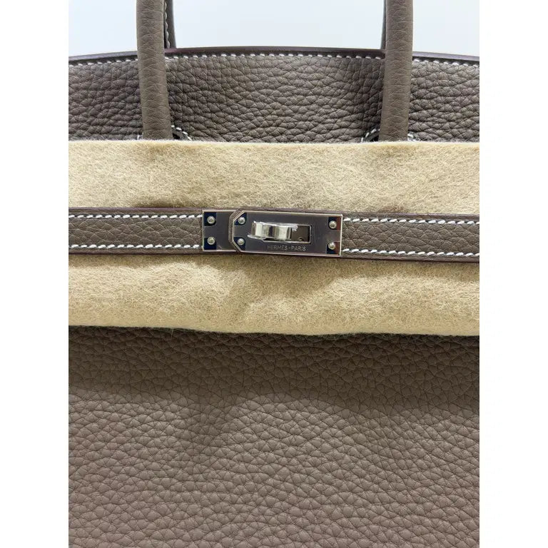 Hermès Birkin 25 Etoupe – dettaglio chiusura palladio