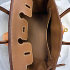Hermès Birkin 30 Togo Étoupe – interno aperto