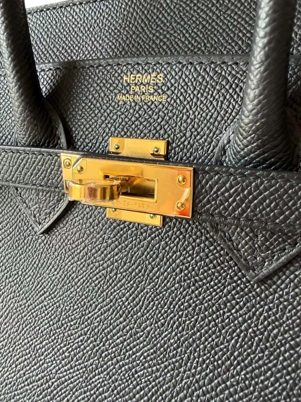 Hermès Birkin 35 Epsom Noir – dettaglio chiusura e stamp