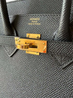 Hermès Birkin 35 Epsom Noir – dettaglio chiusura e stamp