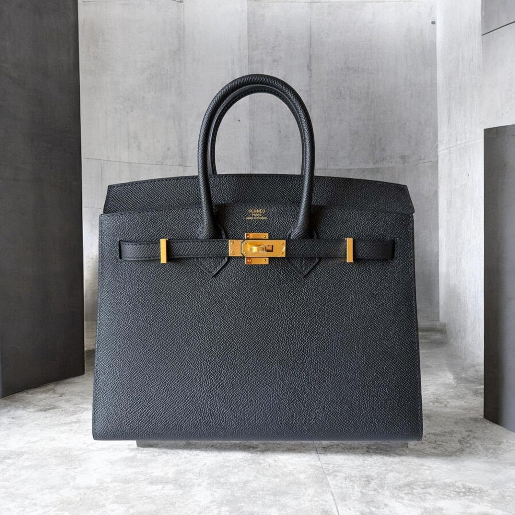 Hermès Birkin 35 Epsom Noir – vista frontale 2