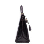 Hermès Kelly 28 Sellier Crocodile – vista laterale